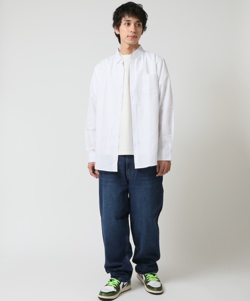 HANES(ヘインズ)の「【HANES/ヘインズ】ワイドフィットストレート ジーンズ / デニムパンツ(デニムパンツ・メンズ・インディゴブルー/ブルー/ライトブルー・S/M/L/LL)」の8枚目の写真