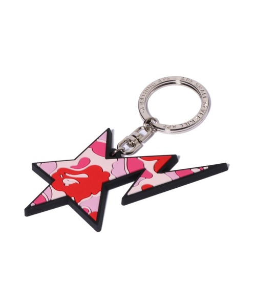 A BATHING APE（アベイシングエイプ）の「ABC CAMO STA RUBBER KEYCHAIN（キーホルダー・メンズ・ブルー/ピンク/グリーン・FREE）」の3枚目の写真