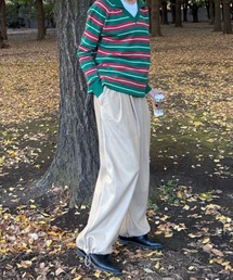 2wayルーズフィットワイドパンツ