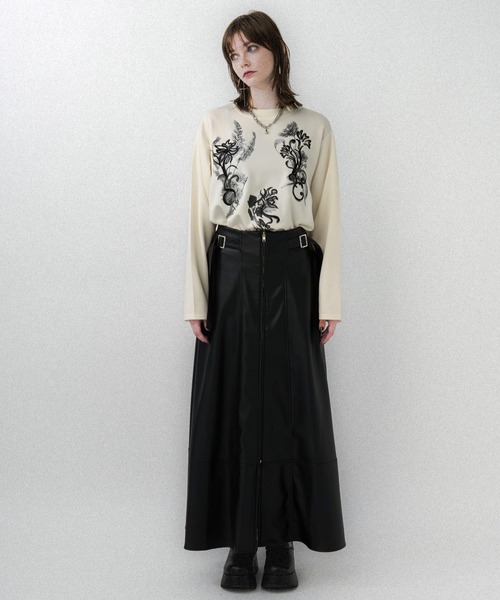 HARE（ハレ）の「ハイショクステッチフレアスカート(HARE)（スカート・レディース・ボルドー/ブラック・FREE）」の22枚目の写真