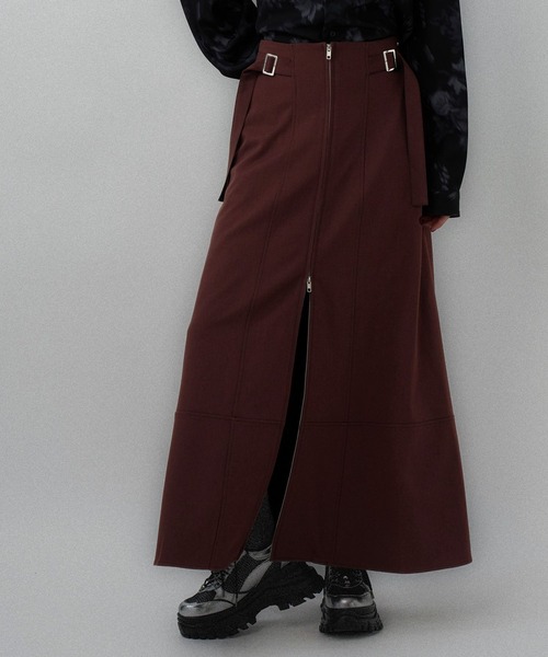 HARE（ハレ）の「ハイショクステッチフレアスカート(HARE)（スカート・レディース・ボルドー/ブラック・FREE）」の8枚目の写真
