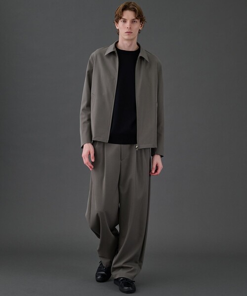 UNITED TOKYO(ユナイテッドトウキョウ)の「CLEAR WOOL ジップブルゾン(ブルゾン・メンズ・ブラック/グレイッシュベージュ・1/2)」の6枚目の写真