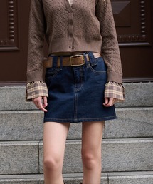 hazyl(ヘイジル)のstitch denim skirt / ステッチデニムスカート(スカート)