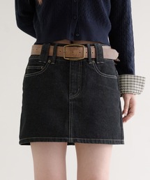 hazyl（ヘイジル）の「stitch denim skirt / ステッチデニムスカート（スカート）」