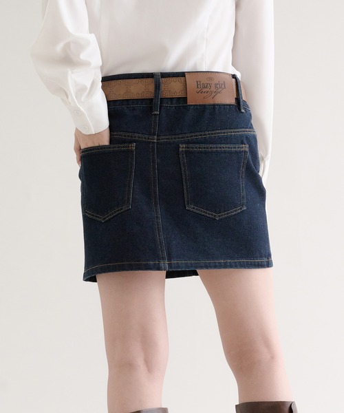 hazyl(ヘイジル)の「stitch denim skirt / ステッチデニムスカート(スカート・レディース・ブラック/ブルー・SMALL/MEDIUM)」の11枚目の写真