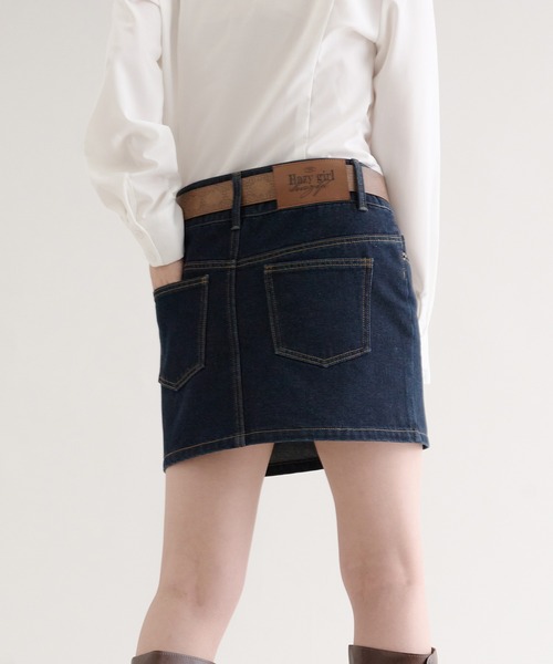 hazyl(ヘイジル)の「stitch denim skirt / ステッチデニムスカート(スカート・レディース・ブラック/ブルー・SMALL/MEDIUM)」の12枚目の写真