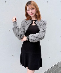 アーガイルニットワンピース×ボレロセット（ワンピース）｜NOMAE