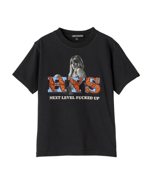 JOEY HYSTERIC（ジョーイヒステリック）の「NEXT LEVEL 刺繍 Tシャツ（Tシャツ/カットソー・キッズ・ホワイト系その他2/ブラック・LARGE）」の2枚目の写真