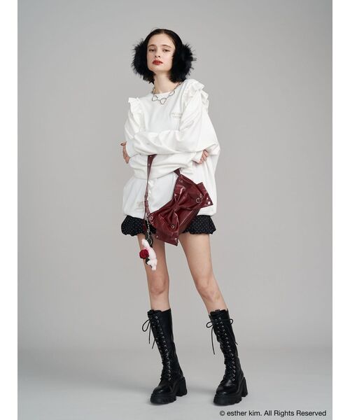 Esther Bunny×jouetie】フリルプルオーバー スウェット