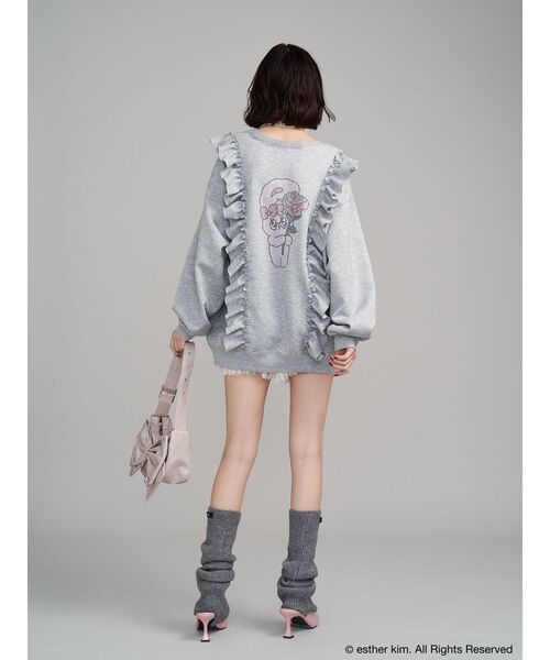 Esther Bunny×jouetie】フリルプルオーバー スウェット