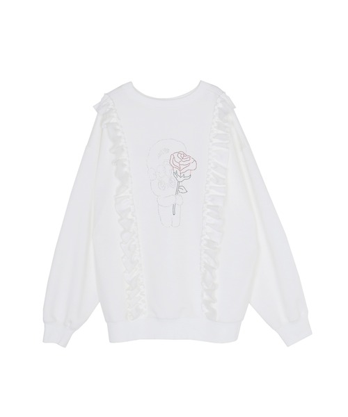 jouetie（ジュエティ）の「【Esther Bunny×jouetie】フリルプルオーバー スウェット トレーナー（スウェット・レディース・グレー/オフホワイト・MEDIUM）」の18枚目の写真