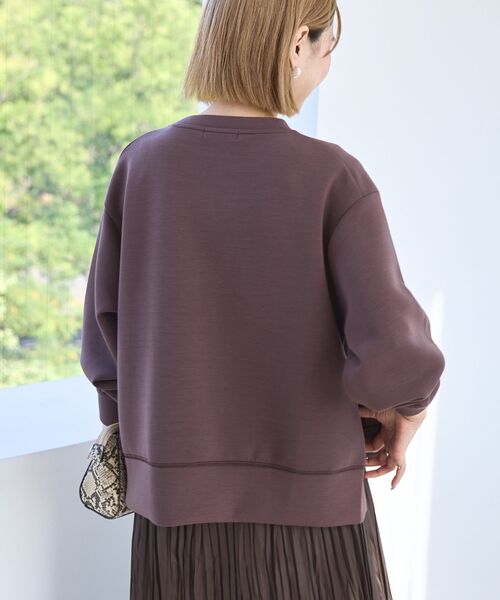 AMERICAN HOLIC(アメリカンホリック)の「サイドスリットダンボールプルオーバー(スウェット・レディース・チョコ/杢グレー/ブラック/ネイビー/ピンク・M/L)」の15枚目の写真