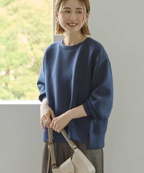 AMERICAN HOLIC(アメリカンホリック)の「サイドスリットダンボールプルオーバー(スウェット・レディース・チョコ/杢グレー/ブラック/ネイビー/ピンク・M/L)」の19枚目の写真