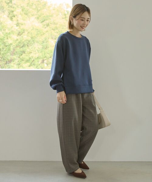 AMERICAN HOLIC(アメリカンホリック)の「サイドスリットダンボールプルオーバー(スウェット・レディース・チョコ/杢グレー/ブラック/ネイビー/ピンク・M/L)」の21枚目の写真