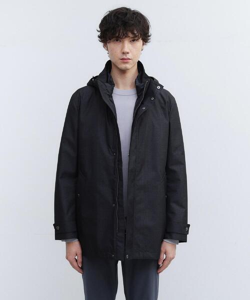 TAKEO KIKUCHI（タケオキクチ）の「【3WAY】グレンチェック ダウンライナー ブルゾン（ブルゾン・メンズ・ブラック系1/ライトグレー系1/ネイビー系1・01/02/03/04）」の4枚目の写真