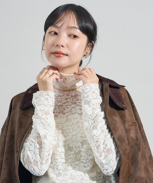 梨花愛用♡ナイン起毛レーストップス 起毛レーストップス/シアートップス（Tシャツ/カットソー）｜FREAK'S