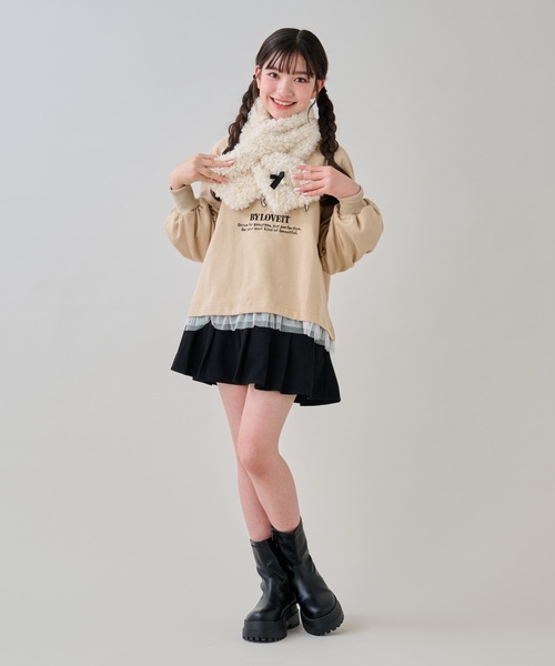 by LOVEiT（バイラビット）の「ファーティペット（マフラー・キッズ・アイボリー/ブラウン・F）」の3枚目の写真