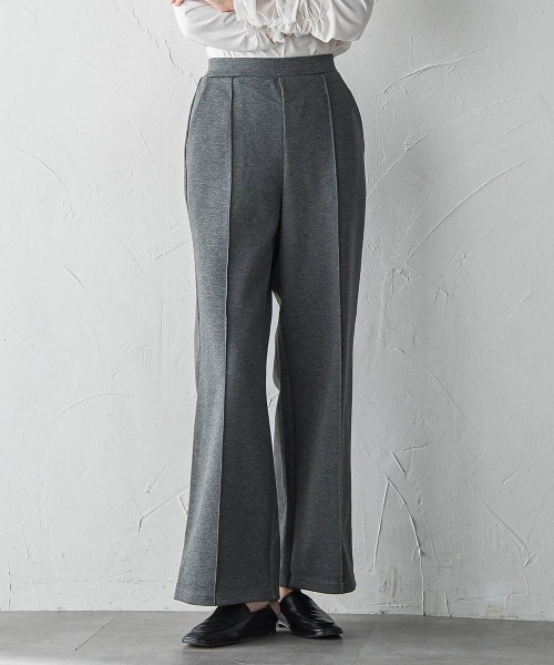 la.f…（ラエフ）の「【WEB限定】"もっちり素材"ダンボールワイドパンツ≪手洗い可能≫（その他パンツ・レディース・ライトグレー/ブラック/ブラウン・9号）」の2枚目の写真