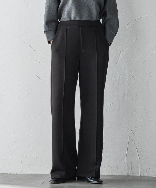 ラエフ（la．f．．．）/【WEB限定】”もっちり素材”ダンボールワイドパンツ≪手洗い可能≫ セール】【WEB限定】'もっちり素材'ダンボールワイドパンツ≪手洗い