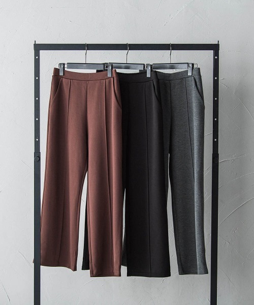 la.f…（ラエフ）の「【WEB限定】"もっちり素材"ダンボールワイドパンツ≪手洗い可能≫（その他パンツ・レディース・ライトグレー/ブラック/ブラウン・9号）」の21枚目の写真