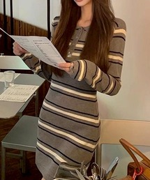 LYEON（リヨン）の「ポロニットワンピース（ワンピース）」