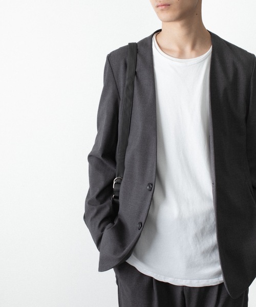 ATTACHMENT（アタッチメント）の「シンセティックレザー バケットバッグ / SYNTHETIC LEATHER BUCKET BAG（ショルダーバッグ・メンズ・ダークブラウン/ブラック/グレー・ONE SIZE）」の10枚目の写真