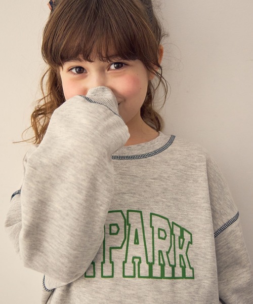 Piet(ピエット)の「【軽量】カレッジロゴスウェット(スウェット・キッズ・ネイビー/グレー/オフホワイト/ピンク・110/100/130/120)」の3枚目の写真