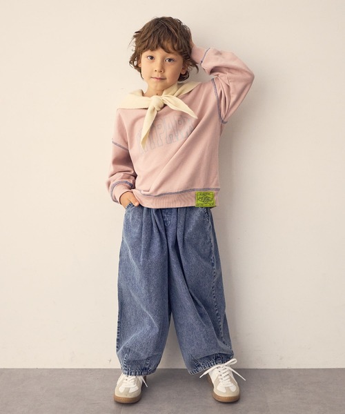 Piet(ピエット)の「【軽量】カレッジロゴスウェット(スウェット・キッズ・ネイビー/グレー/オフホワイト/ピンク・110/100/130/120)」の22枚目の写真