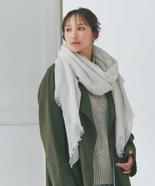 セール】カシミヤ100％ 無地 エアリーストール（ストール/ショール