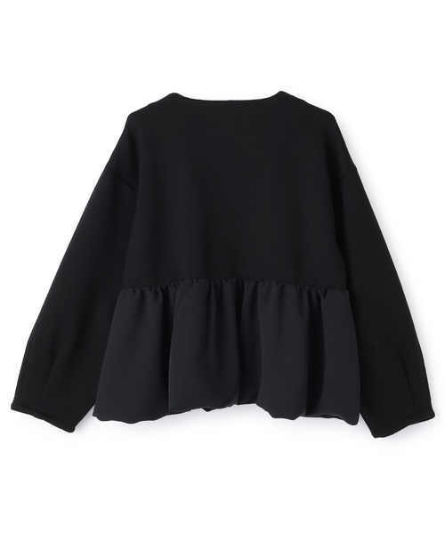 pom ponette junior(ポンポネットジュニア)の「【AMI】ダンボールバルーンジップカーディガン(カーディガン/ボレロ・キッズ・ブラック・M:150cm/L:160cm)」の12枚目の写真