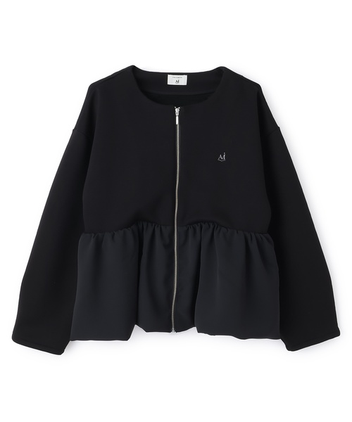 pom ponette junior(ポンポネットジュニア)の「【AMI】ダンボールバルーンジップカーディガン(カーディガン/ボレロ・キッズ・ブラック・M:150cm/L:160cm)」の7枚目の写真