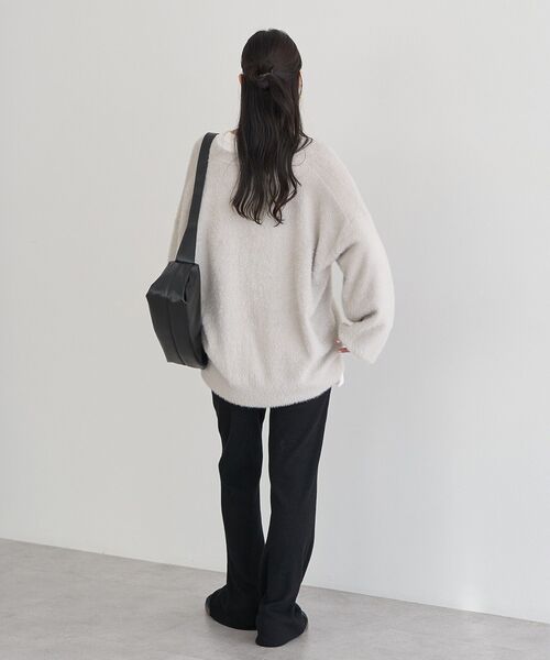 earth music&ecology（アースミュージックアンドエコロジー）の「【静電気防止】セルフカットテレコフレアパンツ（その他パンツ・レディース・ブラウン/ブラック/ライトベージュ・M/S）」の19枚目の写真