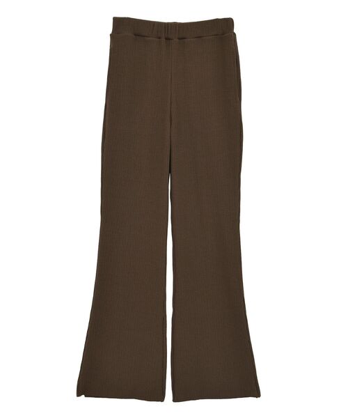 earth music&ecology（アースミュージックアンドエコロジー）の「【静電気防止】セルフカットテレコフレアパンツ（その他パンツ・レディース・ブラウン/ブラック/ライトベージュ・M/S）」の15枚目の写真