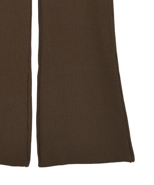 earth music&ecology（アースミュージックアンドエコロジー）の「【静電気防止】セルフカットテレコフレアパンツ（その他パンツ・レディース・ブラウン/ブラック/ライトベージュ・M/S）」の12枚目の写真