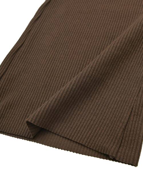 earth music&ecology（アースミュージックアンドエコロジー）の「【静電気防止】セルフカットテレコフレアパンツ（その他パンツ・レディース・ブラウン/ブラック/ライトベージュ・M/S）」の10枚目の写真