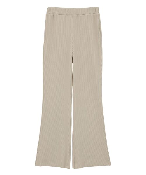 earth music&ecology（アースミュージックアンドエコロジー）の「【静電気防止】セルフカットテレコフレアパンツ（その他パンツ・レディース・ブラウン/ブラック/ライトベージュ・M/S）」の5枚目の写真