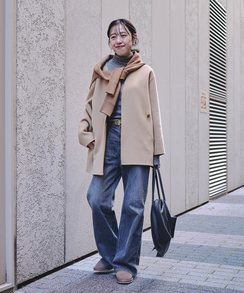 blancle（ブランクレ）の「blancle/ブランクレ italy cow big tote（トートバッグ・レディース・ベージュ系その他/ブラック・FREE）」の3枚目の写真