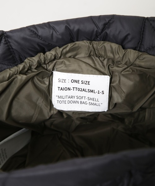 TAION（タイオン）の「TAION/ミリタリーソフトシェルダウントートバッグS（トートバッグ・レディース・オフホワイト/ブラック/ライトグリーン・FREE）」の7枚目の写真