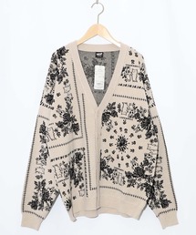 ScoLar Parity（スカラーパリティ）の「353123：バンダナ柄ジャガードカーディガン（カーディガン/ボレロ）」