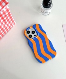 SANSeLF | 【SANSeLF】 ウェーブストライプiPhoneケース iPhoneカバー アイフォンケース sac25a021(スマホケース/カバー)