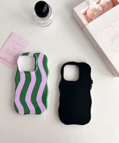 SANSeLF（サンセルフ）の「【SANSeLF】 ウェーブストライプiPhoneケース iPhoneカバー アイフォンケース sac25a021（スマホケース/カバー・レディース・レッド/ピンク/グリーン/ブルー・iPhone 17/iPhone 16/iPhone 15）」の17枚目の写真