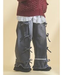 merry jenny | バレルレッグリボンデニムパンツ(デニムパンツ)