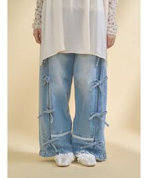 merry jenny | バレルレッグリボンデニムパンツ(デニムパンツ)