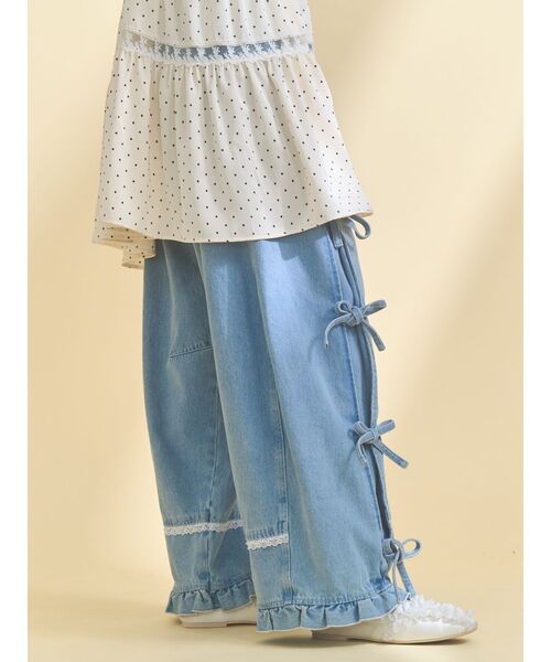 merry jenny（メリージェニー）の「バレルレッグリボンデニムパンツ（デニムパンツ・レディース・グレー/ブルー・FREE）」の17枚目の写真