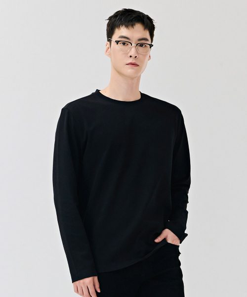 CHASECULT(チェイスカルト)の「男性ベーシック長袖Tシャツ-DEZK5101B03(Tシャツ/カットソー・メンズ・ブラック・105/100/110/95)」の4枚目の写真