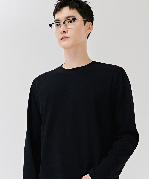CHASECULT(チェイスカルト)の「男性ベーシック長袖Tシャツ-DEZK5101B03(Tシャツ/カットソー・メンズ・ブラック・105/100/110/95)」の5枚目の写真