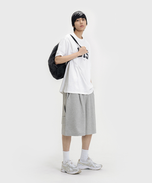LEMAIN SECOND（リメインセカンド）の「バミューダワイドツーピンタックカーペンタースウェットショーツ[グレー]（その他パンツ・レディース・その他・LARGE/SMALL/MEDIUM）」の20枚目の写真