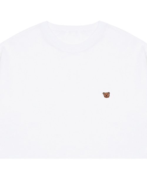 GRAVER（グレーバー）の「[UNISEX]スモールベアフェイススマイルバンファルティ_ホワイト（Tシャツ/カットソー・レディース・ホワイト・SMALL/MEDIUM/LARGE/X-LARGE）」の3枚目の写真