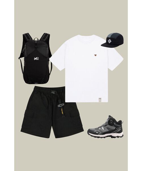 GRAVER（グレーバー）の「[UNISEX]スモールベアフェイススマイルバンファルティ_ホワイト（Tシャツ/カットソー・レディース・ホワイト・SMALL/MEDIUM/LARGE/X-LARGE）」の5枚目の写真