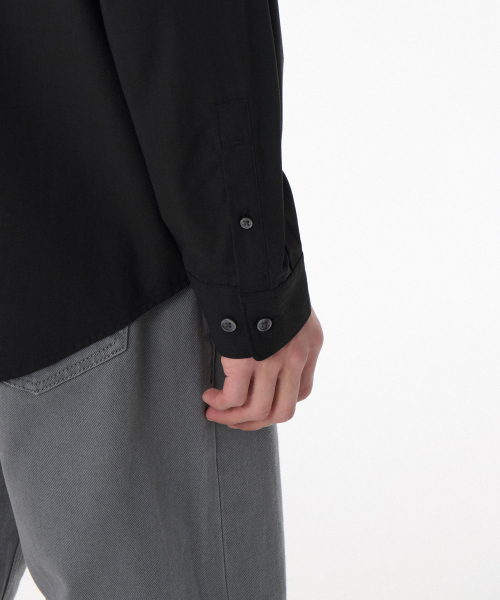 MUSINSA STANDARD（ムシンサスタンダード）の「リラックスドCRシャツ[ブラック]（シャツ/ブラウス・メンズ・その他・MEDIUM/LARGE/X-LARGE/XX-LARGE/SMALL）」の5枚目の写真